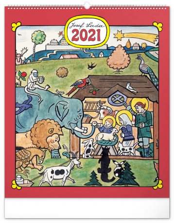 Nástenný kalendár Josef Lada – Zvieratka 2021, 48 × 56 cm