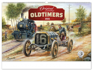 Nástenný kalendár Oldtimers – Václav Zapadlík 2021, 64 × 42 cm