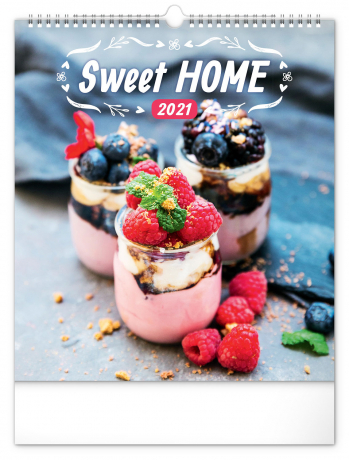 Nástenný kalendár Sweet Home 2021, 30 × 34 cm