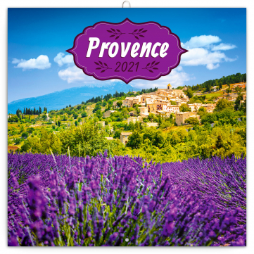 Poznámkový kalendár Provence 2021, voňavý, 30 × 30 cm