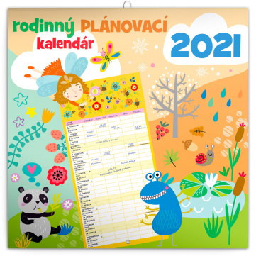 Rodinný plánovací kalendár SK 2021, 30 × 30 cm