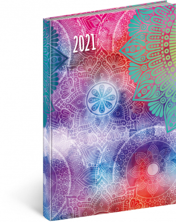 Týdenný diár Cambio Fun 2021, Mandala, 15 × 21 cm