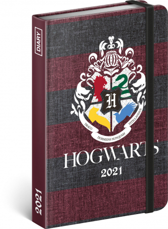 Týždenný diár Harry Potter – Hogwarts 2021, 11 × 16 cm