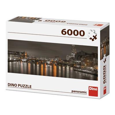 Puzzle Londýn v noci 6000 panoramic Dino