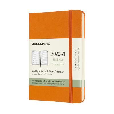 Diár MOLESKINE 18m 2020-2021 týžden.tvrdý oranžový