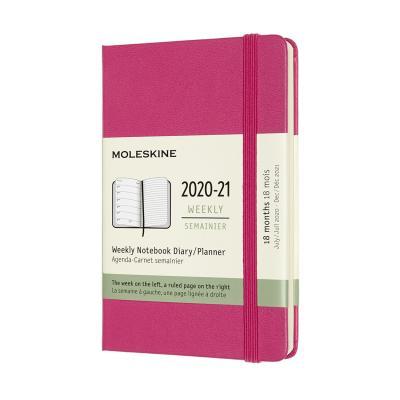 Diár MOLESKINE 18m 2020-2021 týžden.tvrdý magenta