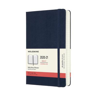 Diár MOLESKINE 18m 2020-2021 denný tvrdý modrý L