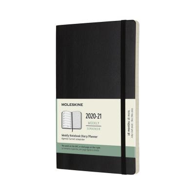 Diár MOLESKINE 18m 2020-2021 týžd. mäkký čierny L