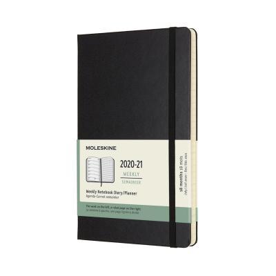 Diár MOLESKINE 18m 2020-2021 týždenný tvr. čierny L