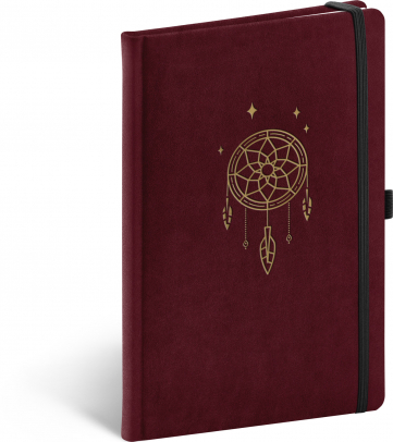 Kniha Presco Group Notes Samet Lapač snů, linajkovaný, 13 × 21 cm