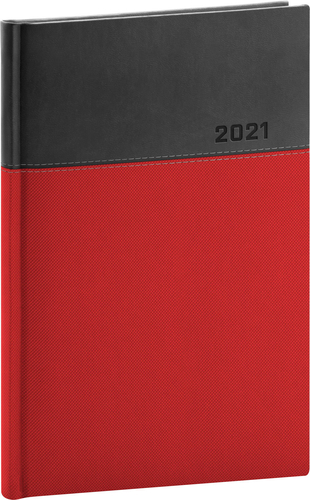 Týždenný diár Dado 2021 červeno-čierny