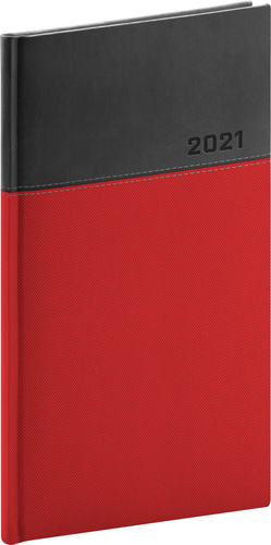 Vreckový diár Dado 2021 červeno-čierny