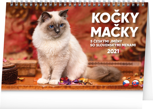 Stolový kalendár Kočky – Mačky CZ/SK 2021