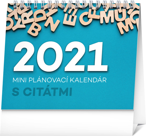 Stolový kalendár Plánovací s citátmi SK 2021, 16,5 × 13 cm