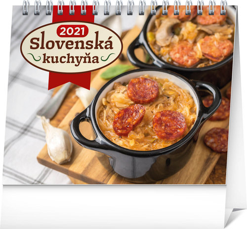 Stolový kalendár Slovenská kuchyňa SK 2021, 16,5 × 13 cm