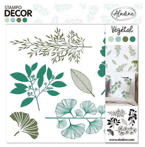 Aladine Dekoračné pečiatky Stampo DECOR Rastliny 6 ks