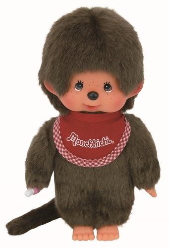 Kniha MONCHHICHI Mončiči chlapec s červeným podbradníkom 20cm