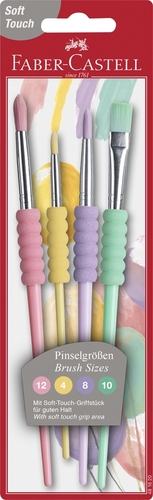 Štetce Faber-Castell Soft pastelové 4 ks
