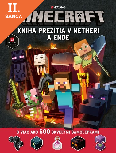 Lacná kniha Minecraft - Kniha prežitia v Netheri a Ende