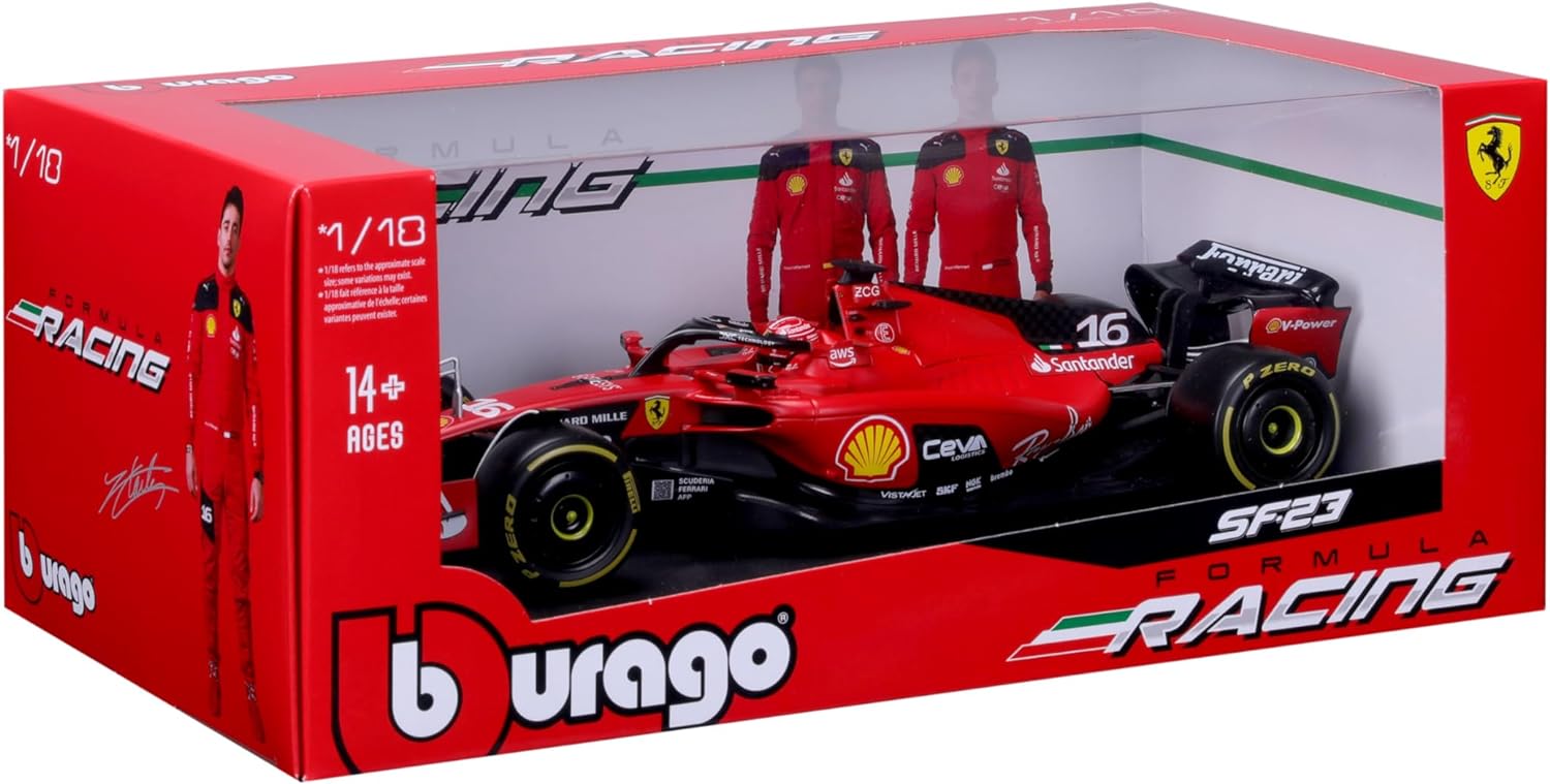 Bburago 1:18 Formula F1 Ferrari Scuderia SF-23(2023) nr.16 Charles Leclerc  - with driver