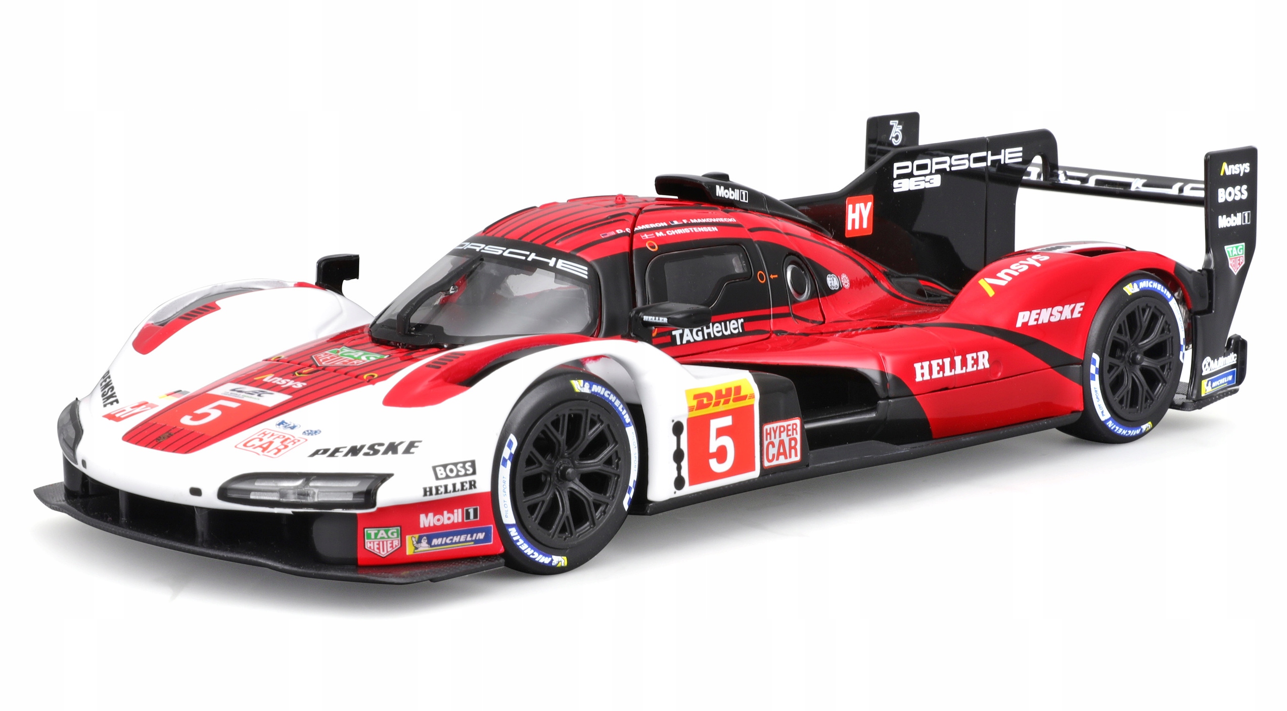 Bburago 1:24 Racing - Porsche 963 - White/Red 5