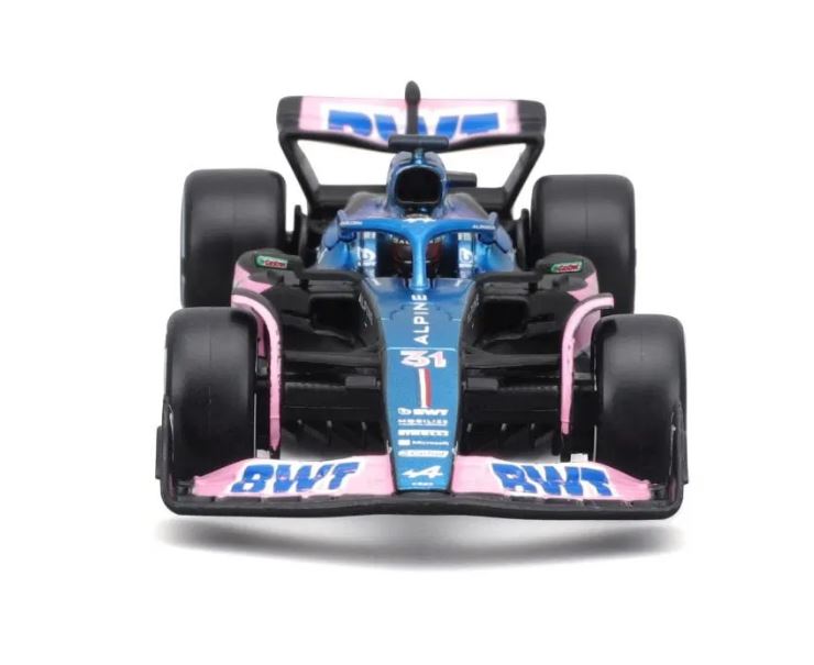 Bburago 1:43 RACE Formula F1 - BWT Alpine F1 Team A523 (2023) 31 (Esteban Ocon) - with driver and decorative box