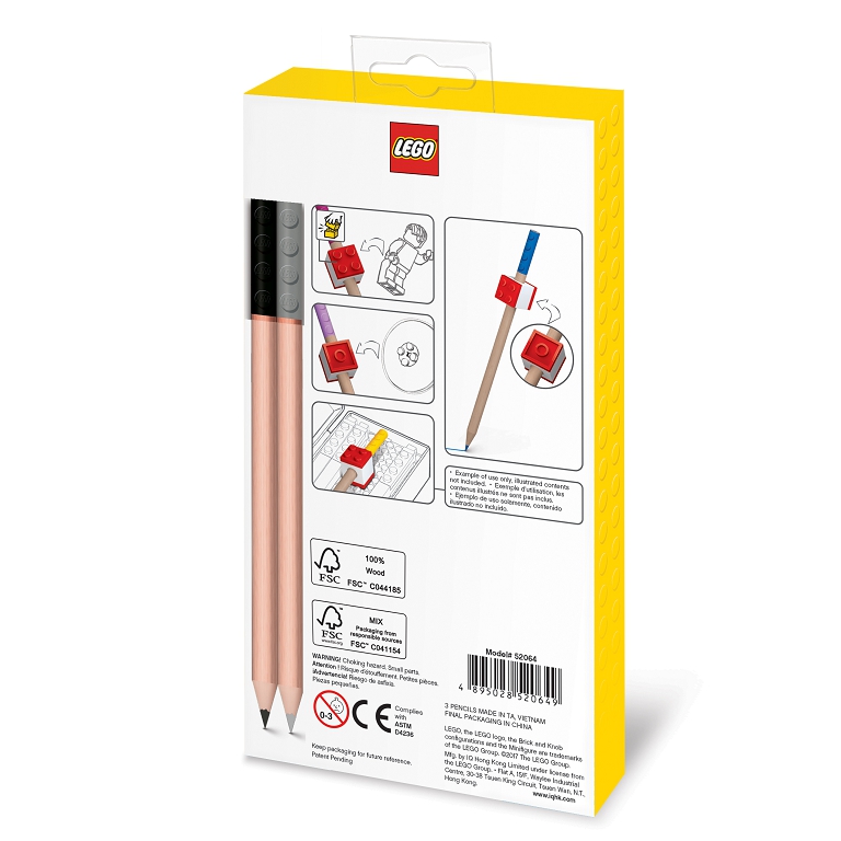 Pastelky LEGO mix farieb 12 ks s LEGO klipom