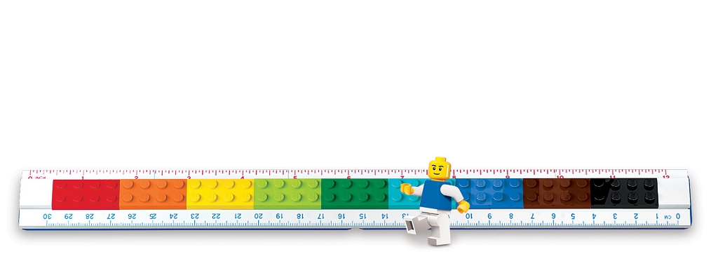 Pravítko LEGO s minifigúrkou, 30 cm