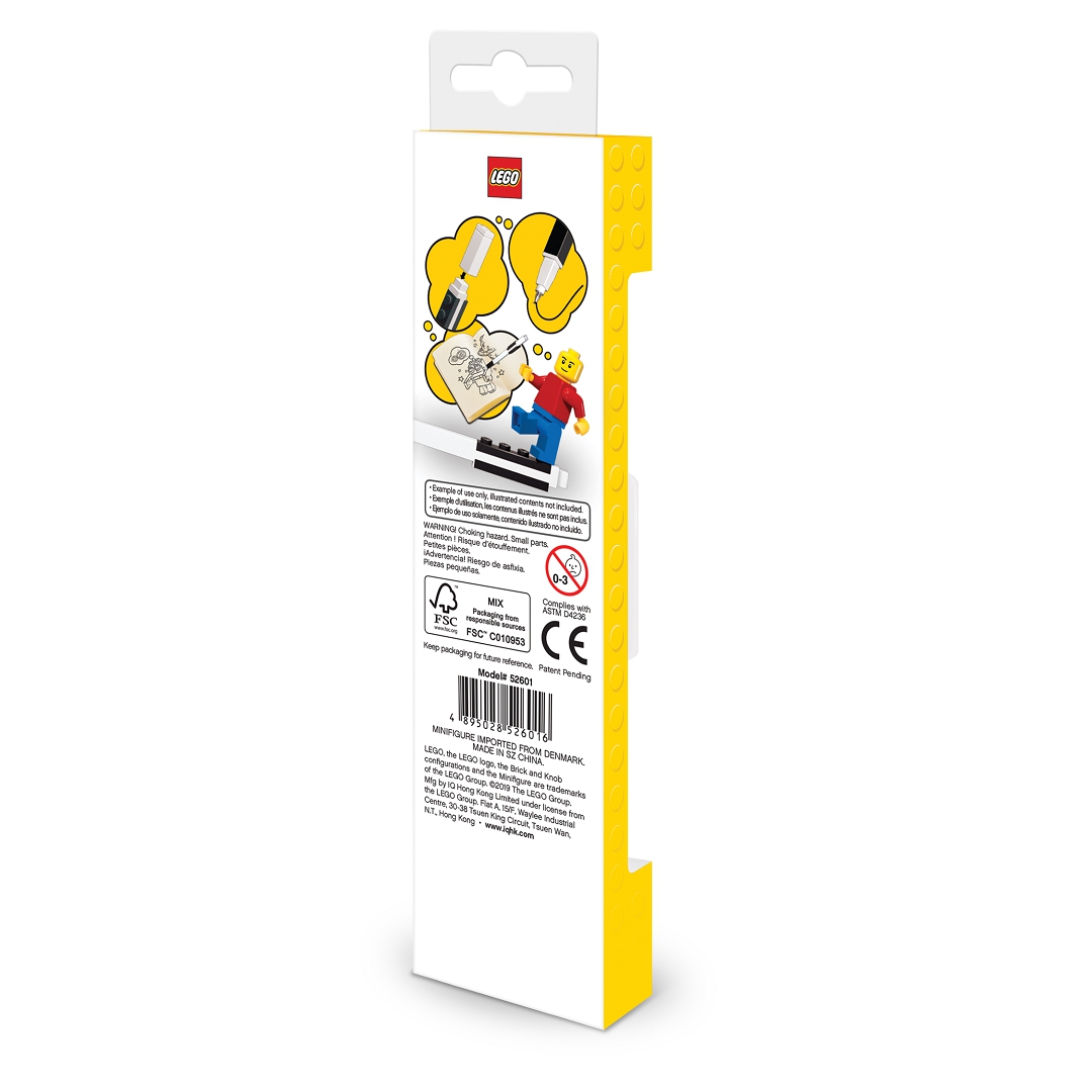 LEGO Gélové pero s minifigúrkou, černé 1 ks