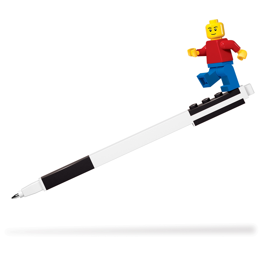 LEGO Gélové pero s minifigúrkou, černé 1 ks
