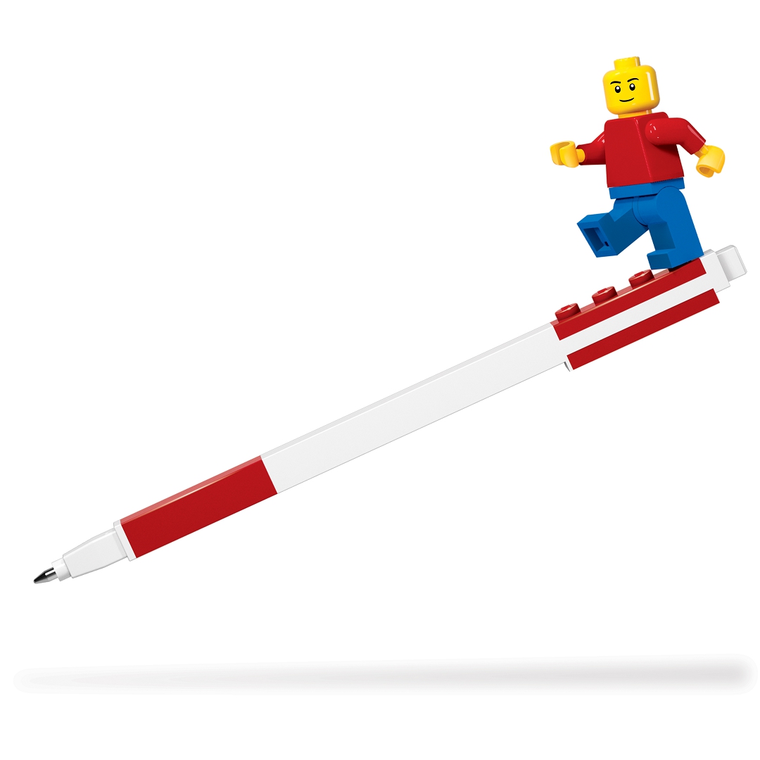 LEGO Gélové pero s minifigúrkou, červené 1 ks