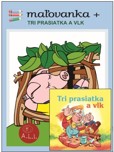 Maľovanka + CD - Tri prasiatka a vlk