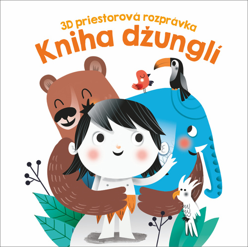 Kniha 3D priestorová rozprávka Kniha Džunglí