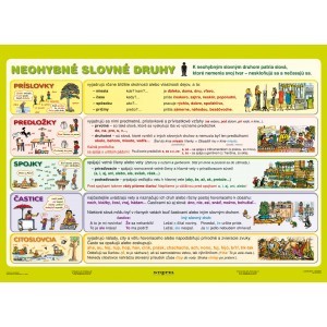 Slovné druhy neohybné - ohybné - A4 karta