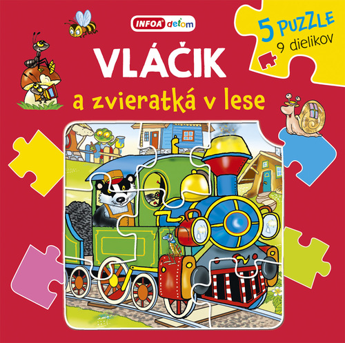 Vláčik a zvieratká v lese - Knižkové puzzle - Pavlína Šamalíková