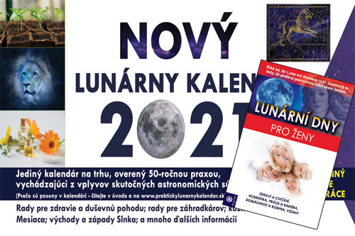 Lunární dny pro ženy + Nový lunárny kalendár 2021/SK