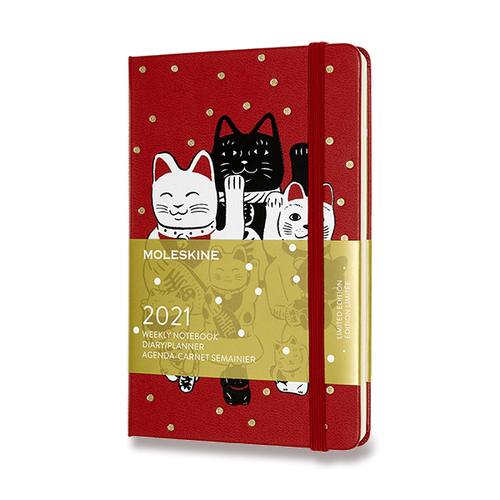 Diár MOLESKINE 2021 týždenný Maneki Neko S