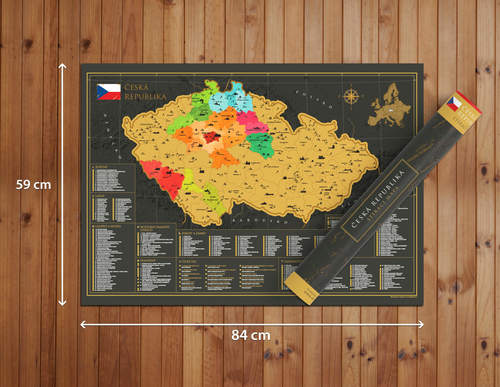 Stieracia mapa Česka v darčekovom tubuse - Kolektív autorov