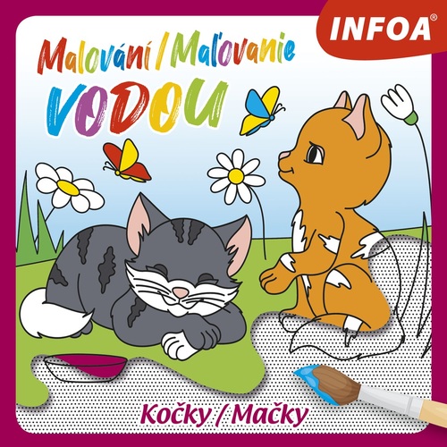 Kniha Malování/Maľovanie vodou Kočky/Mačky