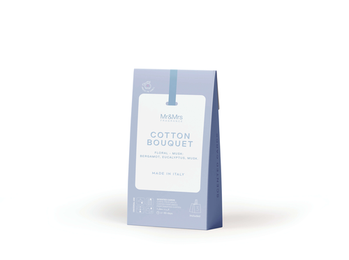 Voňavé karty do šatníka Cotton Bouquet Laundry Mr. Drawes modré