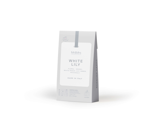 Voňavé karty do šatníka White Lily Laundry Mr. Drawes biele
