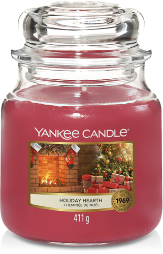 Yankee Candle sviečka stredná Holiday Hearth