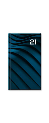 Mini diár A6-PRINT-Blue 2021