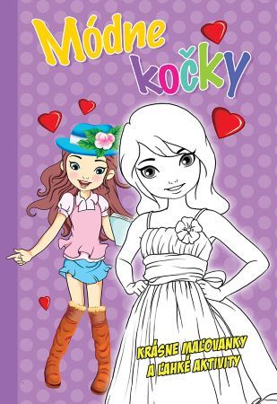 Kniha Komplet- Módne kočky(2 maľovanky+2 aktivity zošity + farebné ce