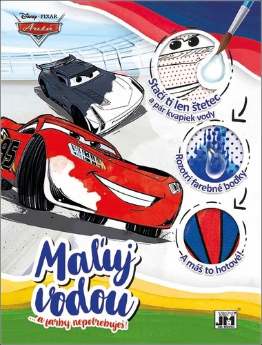 Kniha Maxi vodová vymaľovanka A4/ Cars