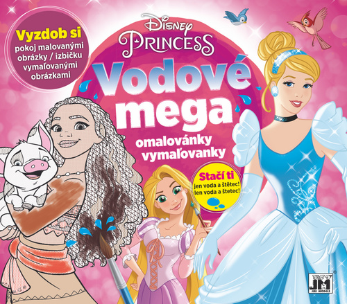 Kniha Vodové mega omalovánky / vymaľovanky - Princess (A3)