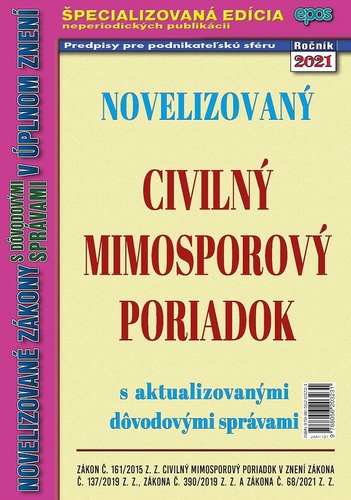 Novelizovaný civilný mimosporový poriadok 11/2021
