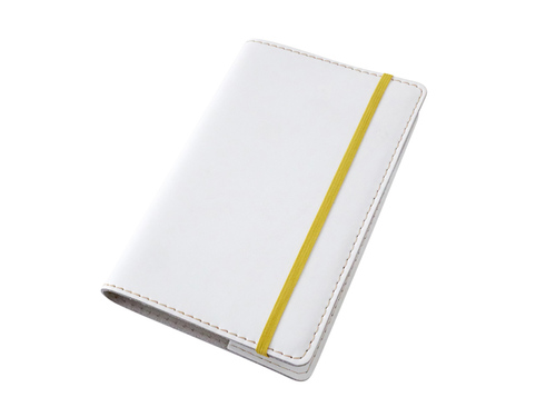 Kožený obal na diár Moleskine M 18 x 12 cm biely deluxe