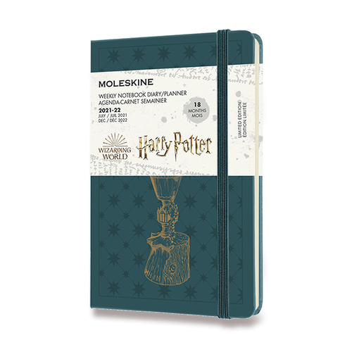 Diár MOLESKINE 18m 2021-2022 týždenný Harry Potter zelený S