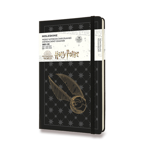 Diár MOLESKINE 18m 2021-2022 týždenný Harry Potter čierny L